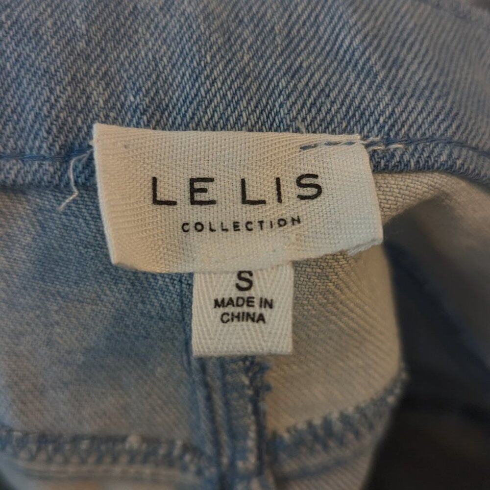 Le Lis Throwback Beauty Patchwork Denim Skirt Size S - Picture 4 of 6